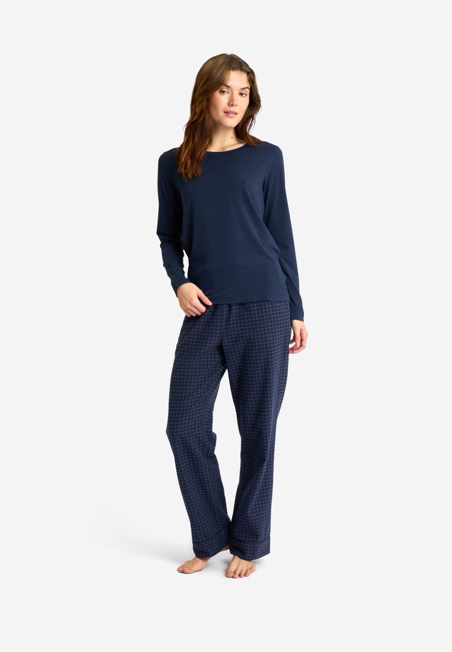 Langærmet t-shirt | Bambusviskose | Navy -JBS of Denmark Women