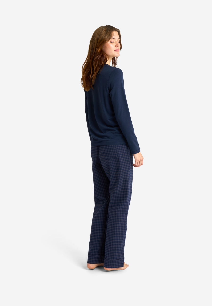 Langærmet t-shirt | Bambusviskose | Navy -JBS of Denmark Women