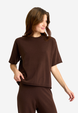 T-shirt | 100% Merinould | Brun -JBS of Denmark Women