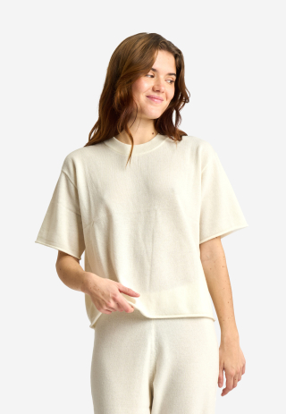 T-shirt | 100% Merinould | Ivory -JBS of Denmark Women