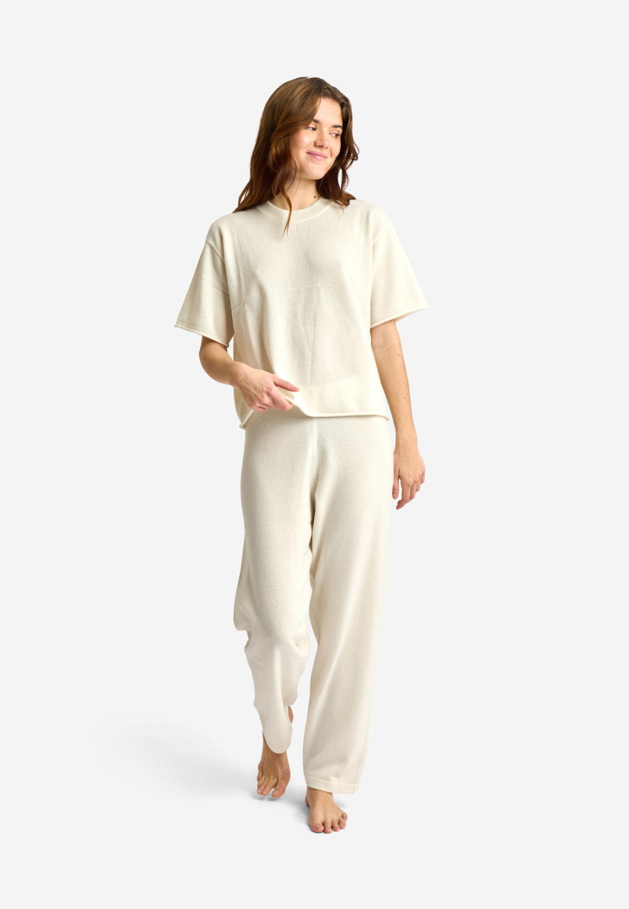 T-shirt | 100% Merinould | Ivory -JBS of Denmark Women