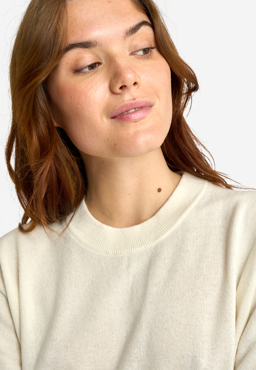 T-shirt | 100% Merinould | Ivory -JBS of Denmark Women