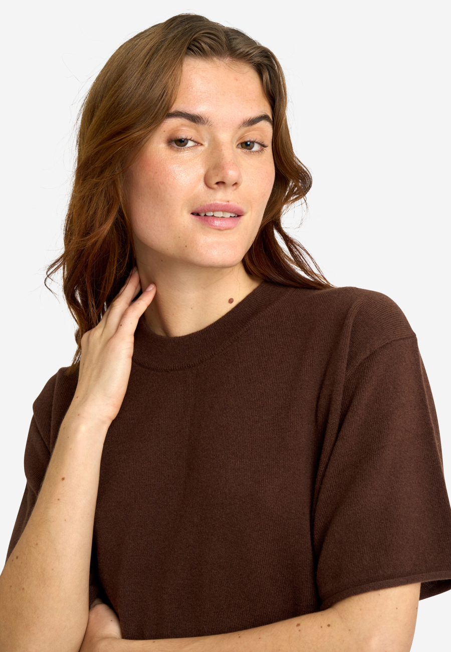 T-shirt | 100% Merinould | Brun -JBS of Denmark Women