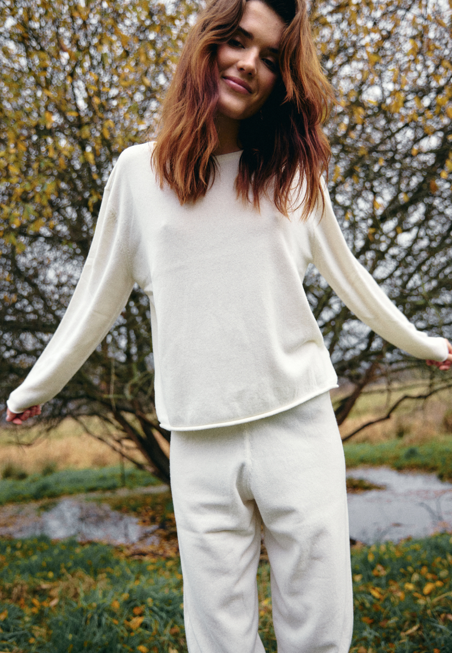 Striktrøje | 100% Merinould | Ivory -JBS of Denmark Women