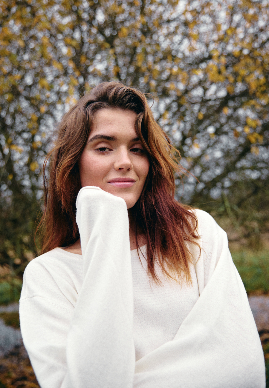 Striktrøje | 100% Merinould | Ivory -JBS of Denmark Women