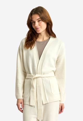 Cardigan | 100% Merinould | Ivory -JBS of Denmark Women