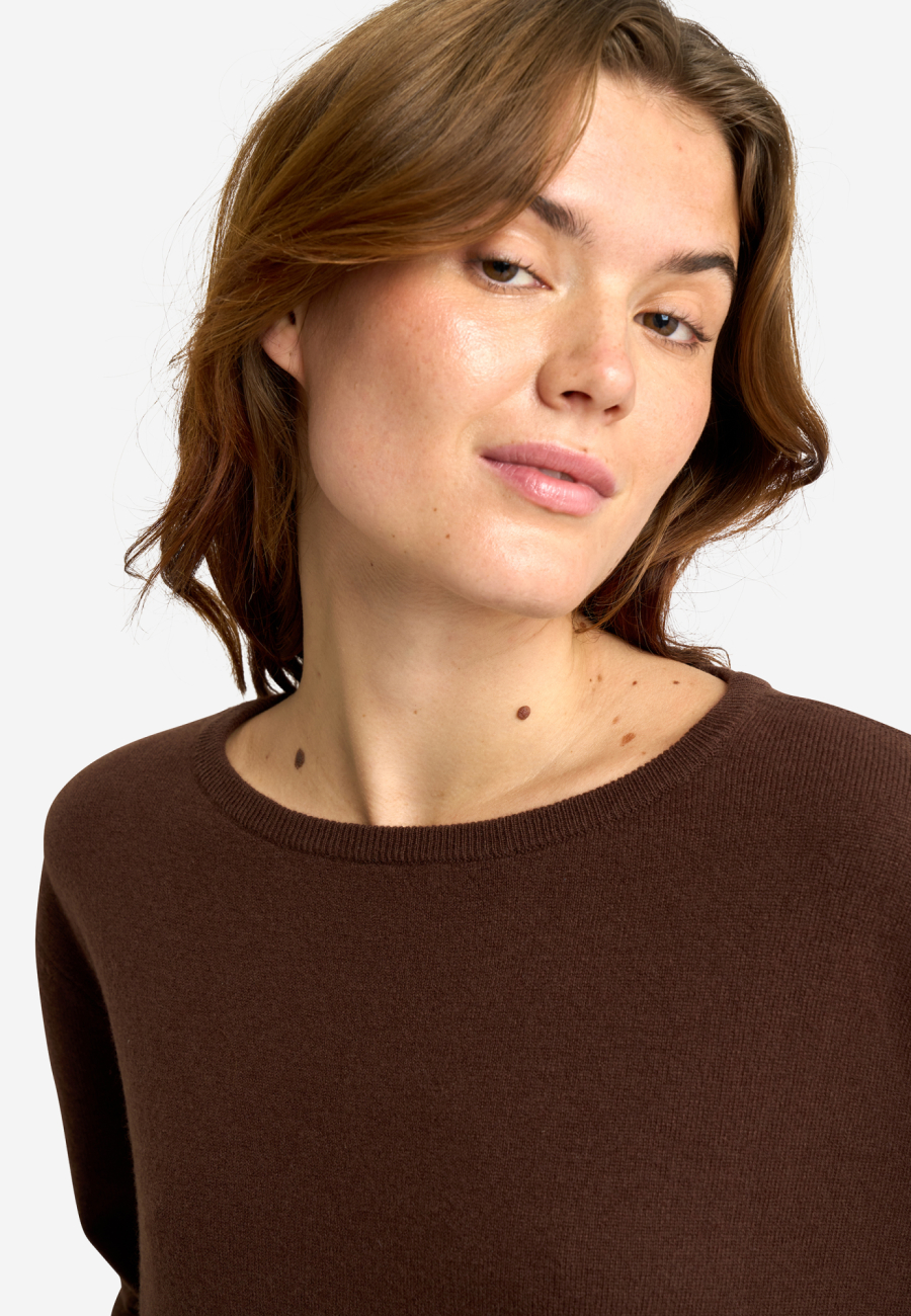 Striktrøje | 100% Merinould | Brun -JBS of Denmark Women