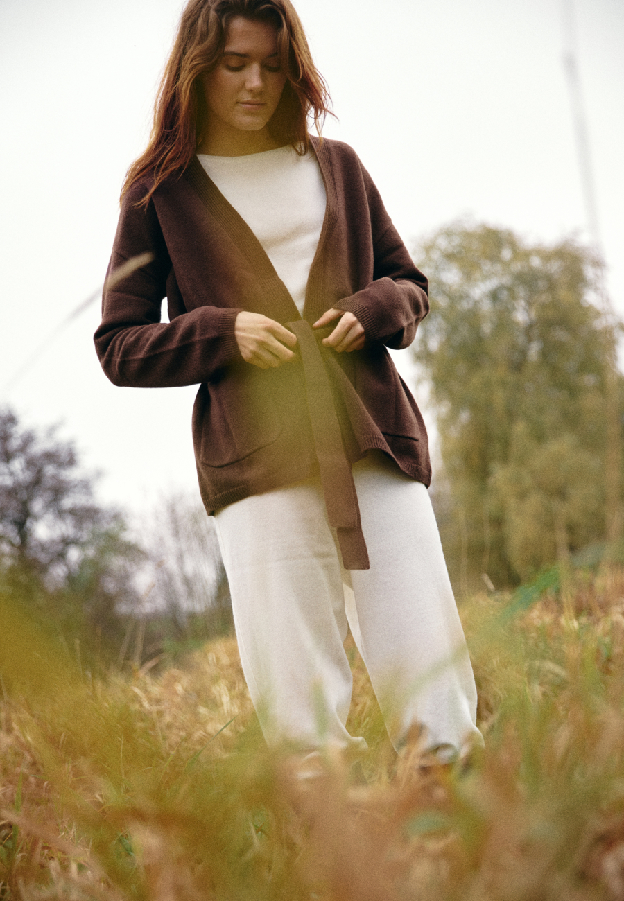 Cardigan | 100% Merinould | Brun -JBS of Denmark Women