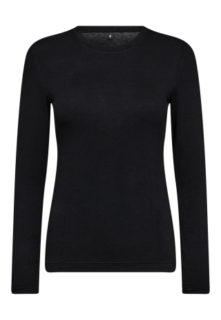 Cashmere-blend langærmet t-shirt | Bambusviskose | Sort -JBS of Denmark Women Cashmere-blend langærmet t-shirt | Bambusviskose | Sort -JBS of Denmark Women