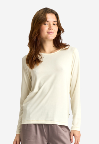 Langærmet t-shirt | Bambusviskose | Ivory -JBS of Denmark Women Langærmet t-shirt | Bambusviskose | Ivory -JBS of Denmark Women