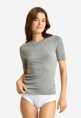Cashmere-blend t-shirt | Bambusviskose | Grå -JBS of Denmark Women