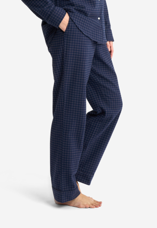 Pyjamasbukser | 100% økologisk bomuld | Navy ternet -JBS of Denmark Women