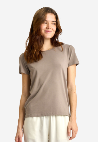 T-shirt | Bambusviskose | Brun -JBS of Denmark Women