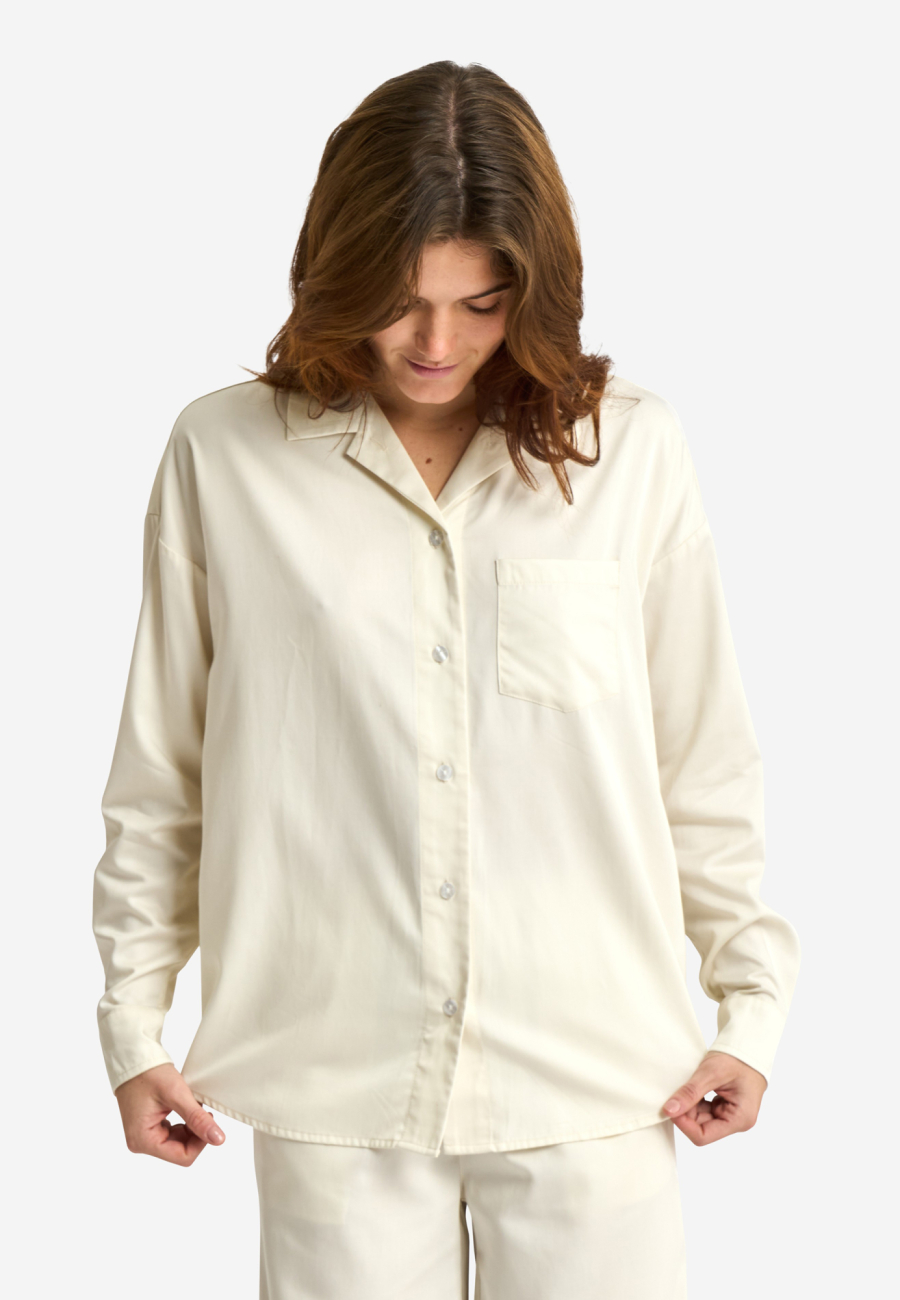 Pyjamasskjorte | Bambusviskose | Ivory -JBS of Denmark Women