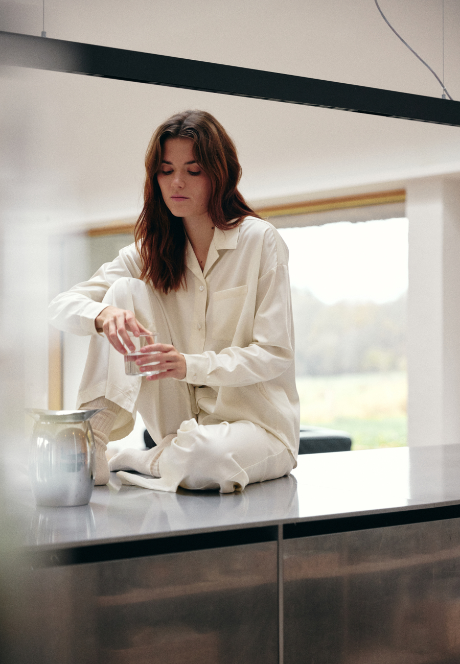 Pyjamasskjorte | Bambusviskose | Ivory -JBS of Denmark Women