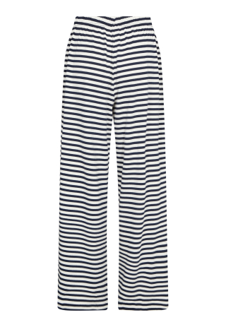 Rib bukser m. lige ben | Bambusviskose | Navy stribet -JBS of Denmark Women