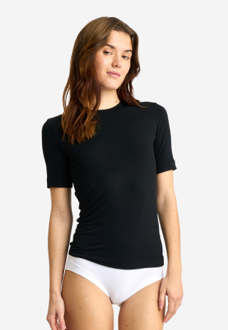 Cashmere-blend t-shirt | Bambusviskose | Sort -JBS of Denmark Women