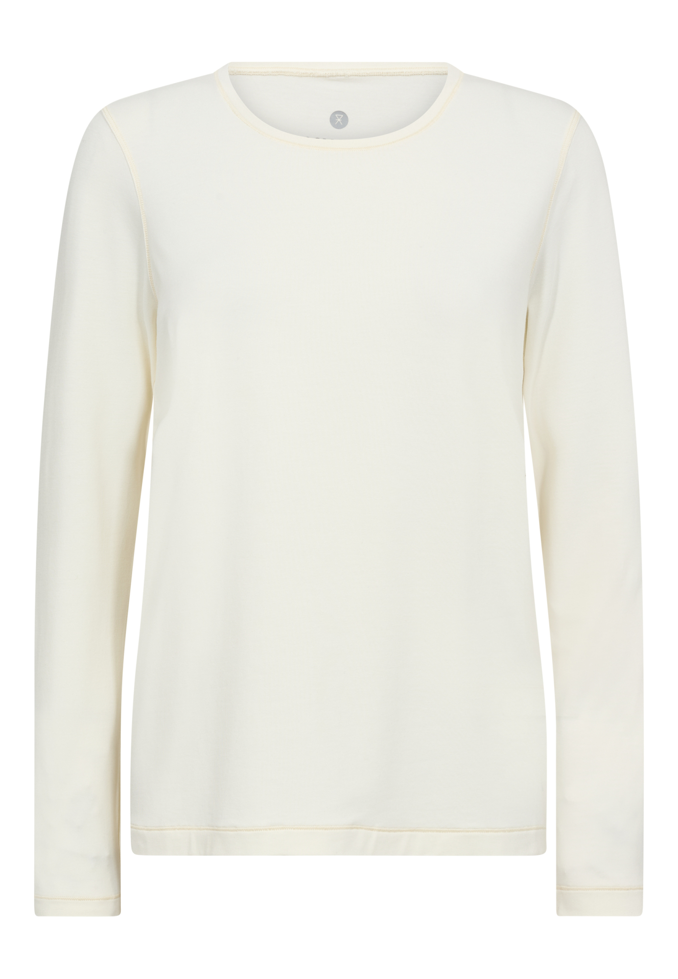 Langærmet t-shirt, Bambusviskose, Ivory