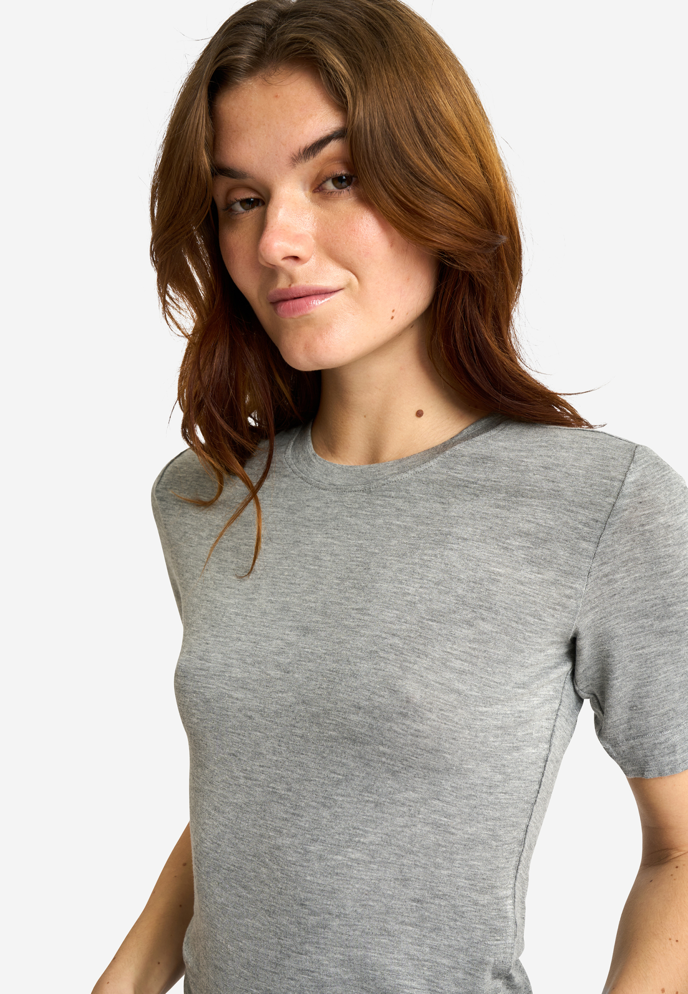 Cashmere-blend t-shirt, Bambusviskose, Grå