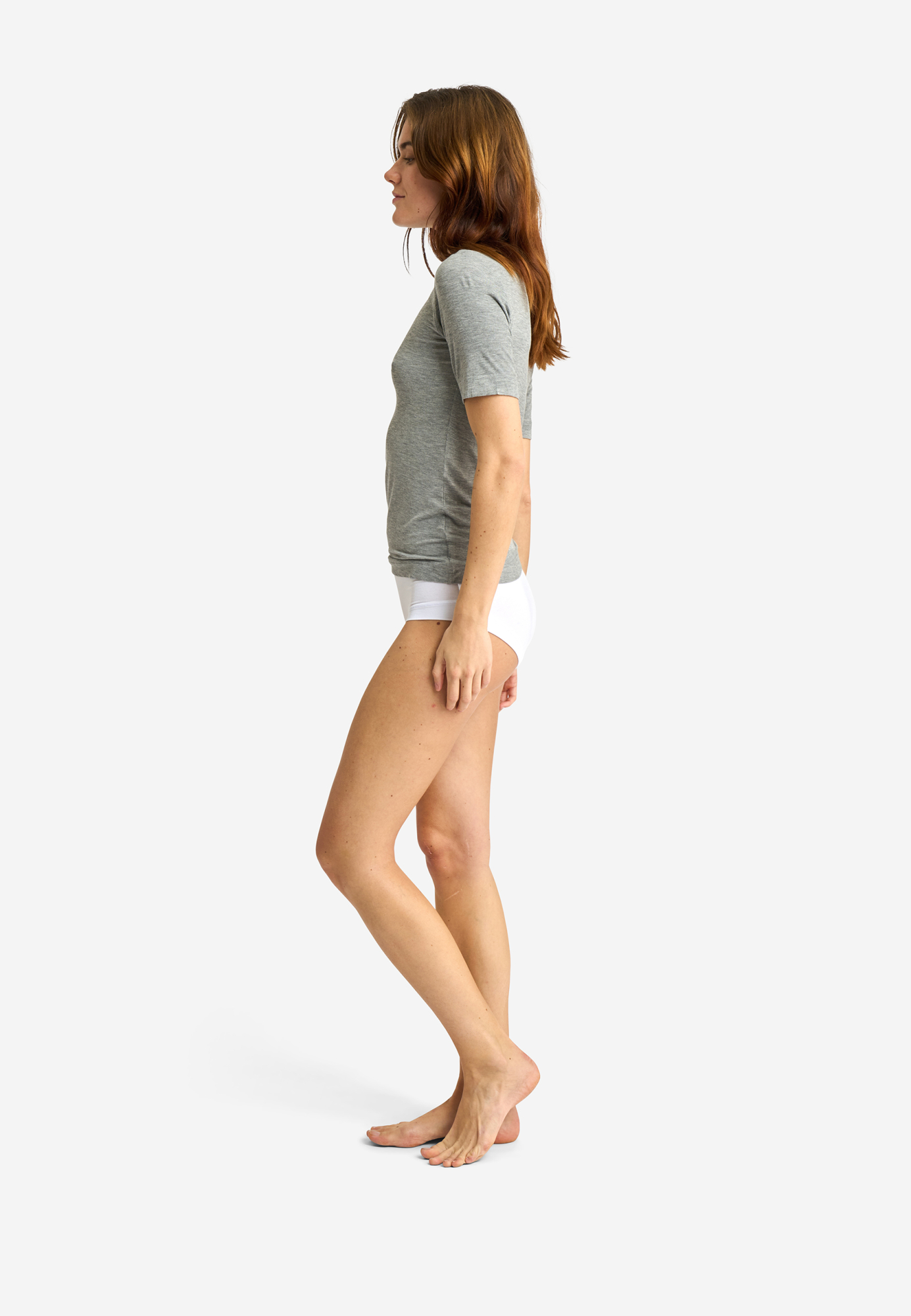 Cashmere-blend t-shirt, Bambusviskose, Grå