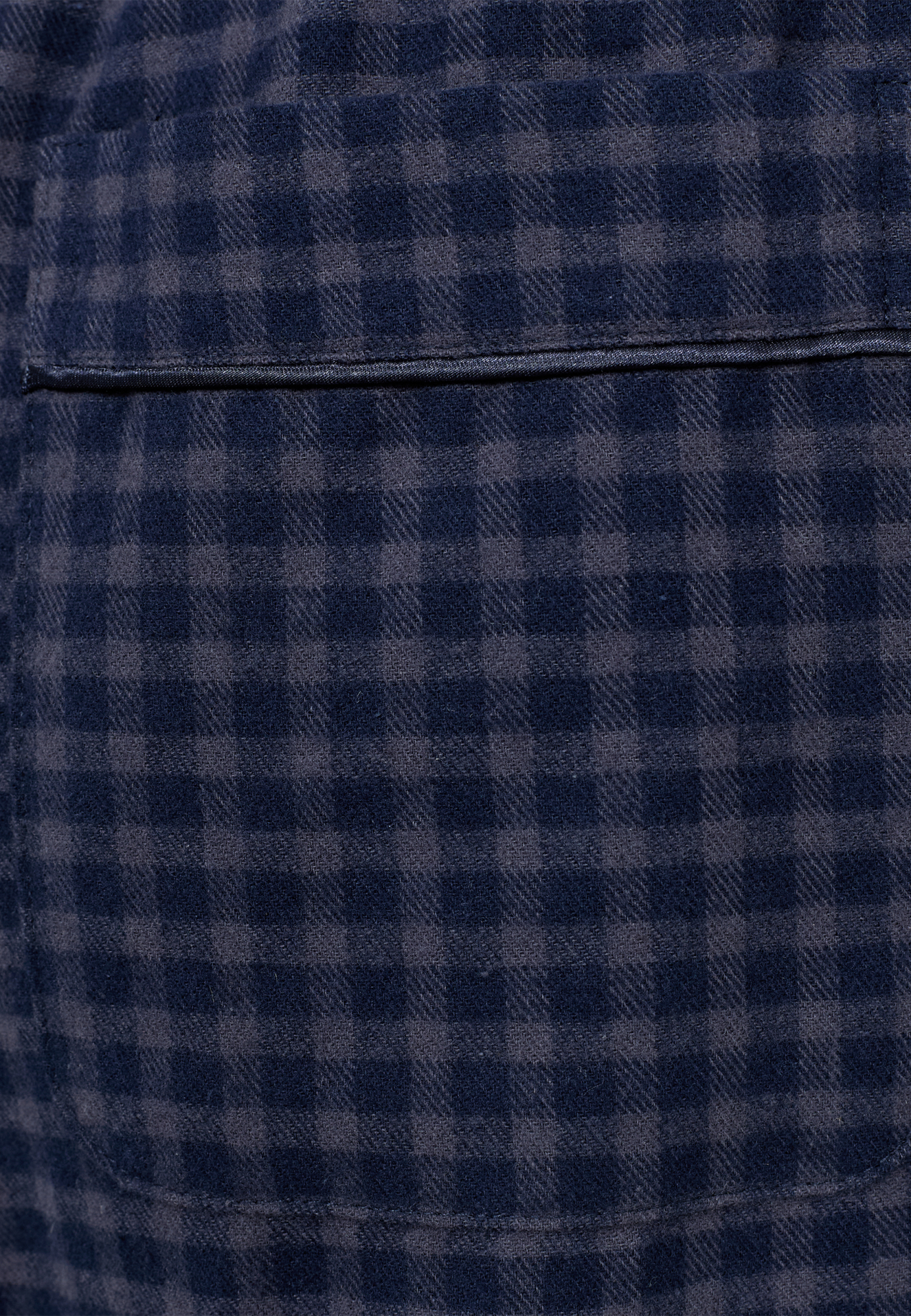 Pyjamasbukser, 100% økologisk bomuld, Navy ternet