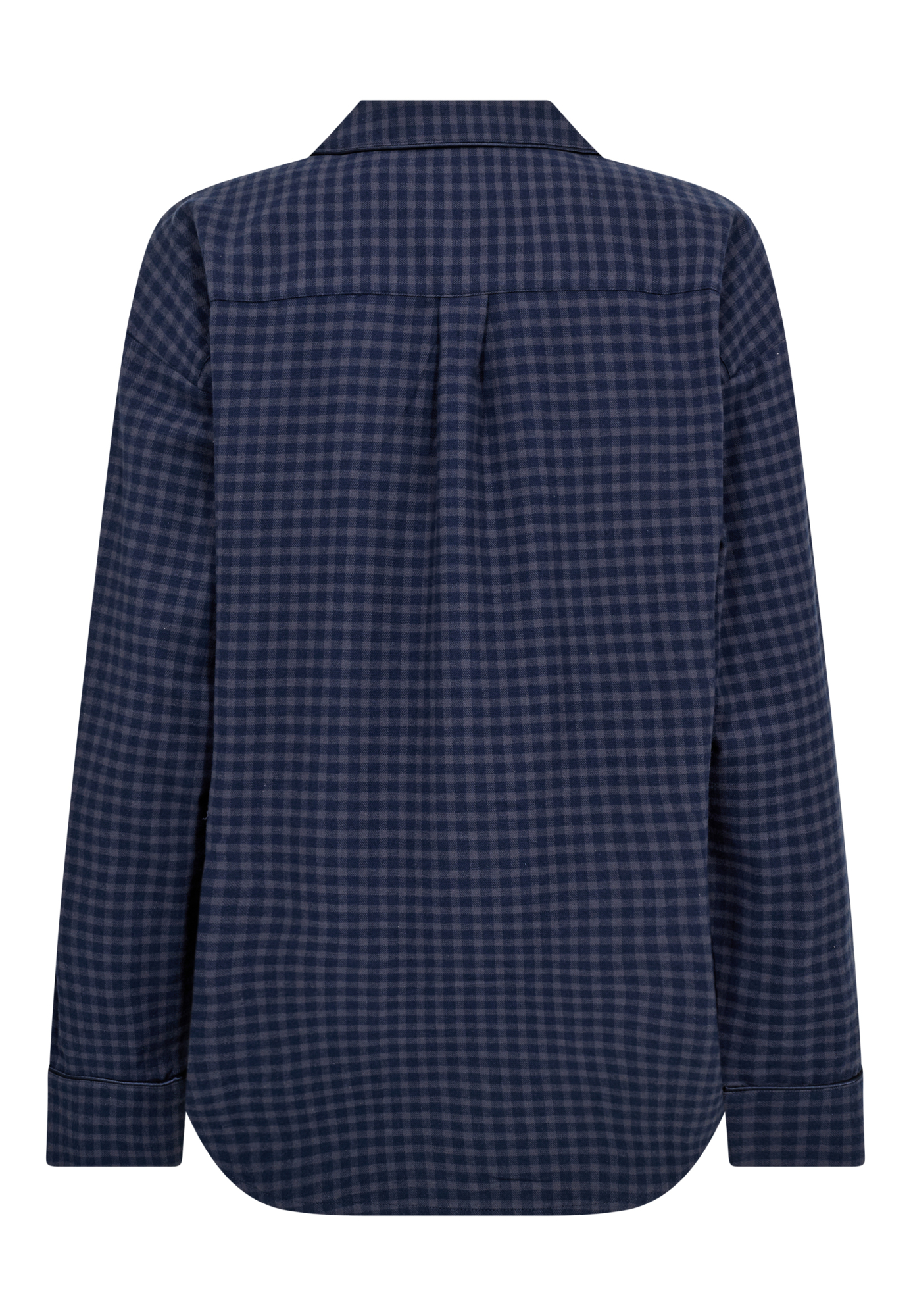 Pyjamaskjorte, 100% økologisk bomuld, Navy ternet