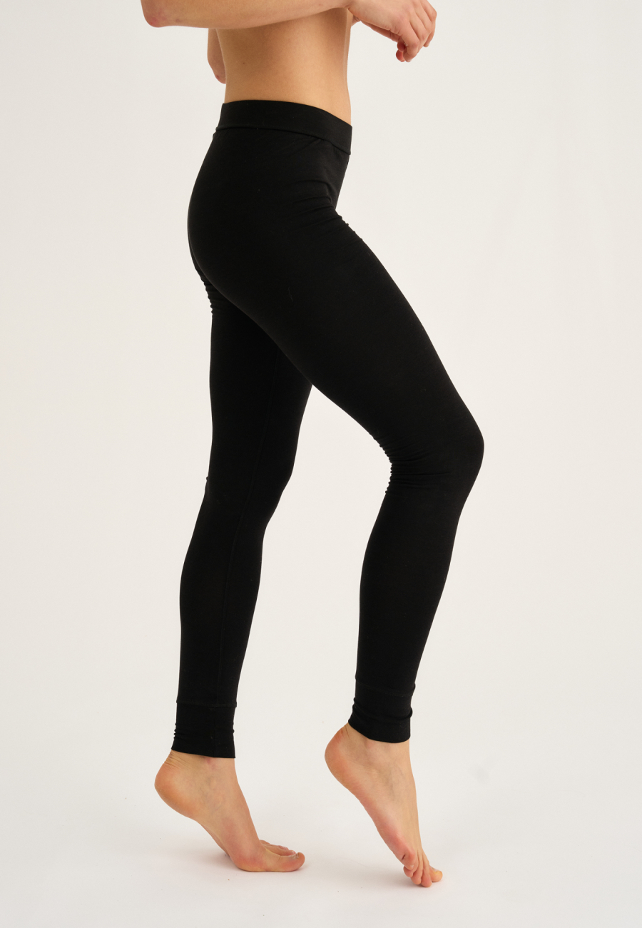 Leggings, Bambusviskose, Sort