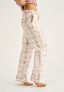 Pyjamasbukser, 100% økologisk bomuld, Rosa stribet
