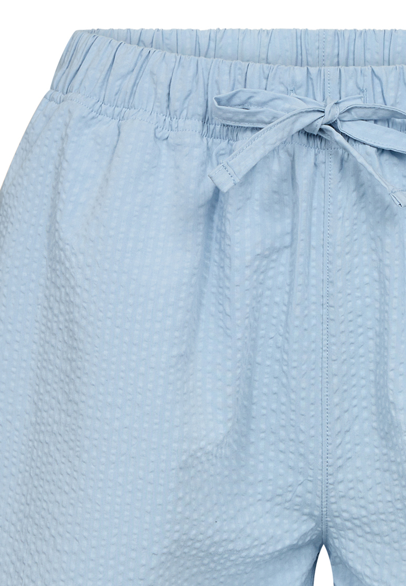 Pyjamasshorts, Bambusviskose, Lys blå