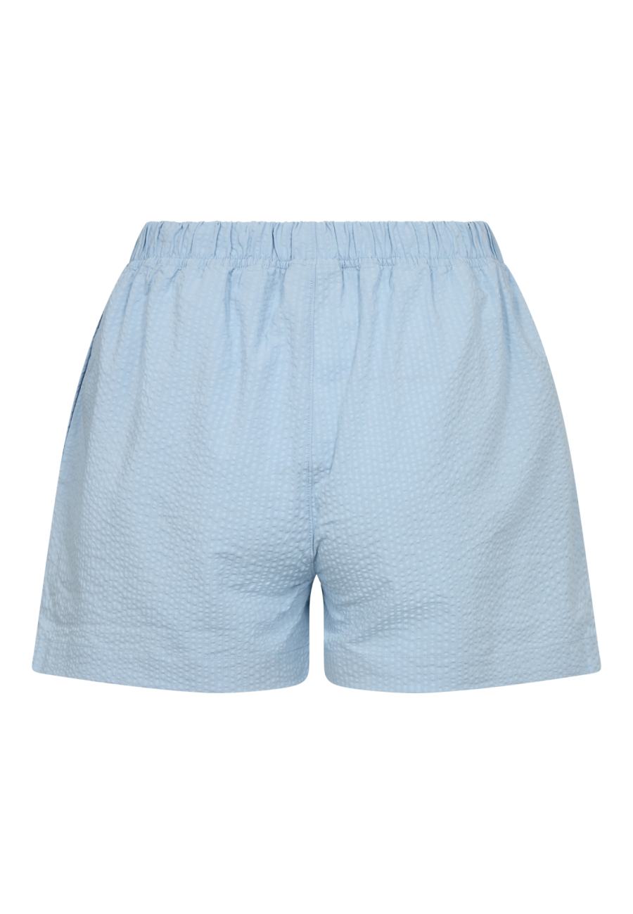 Pyjamasshorts, Bambusviskose, Lys blå
