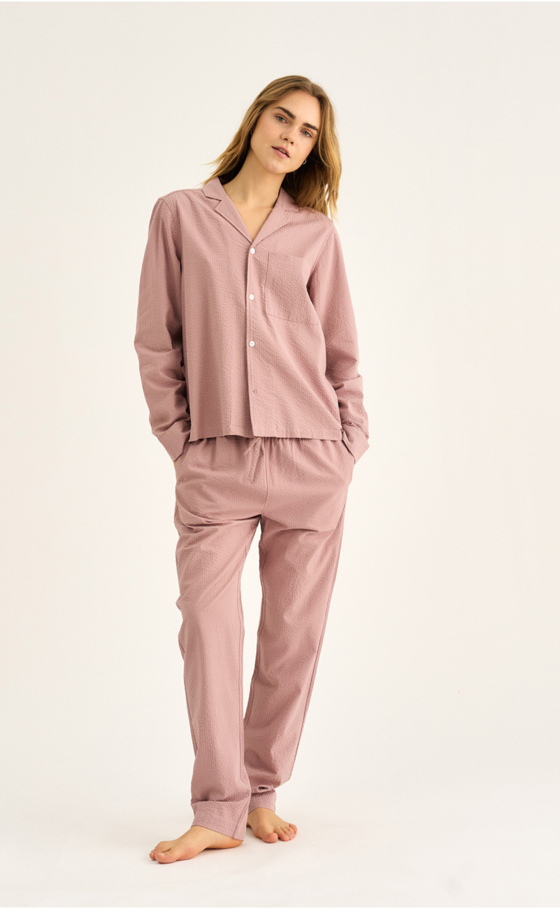 Pyjamasbukser, Bambusviskose, Rosa