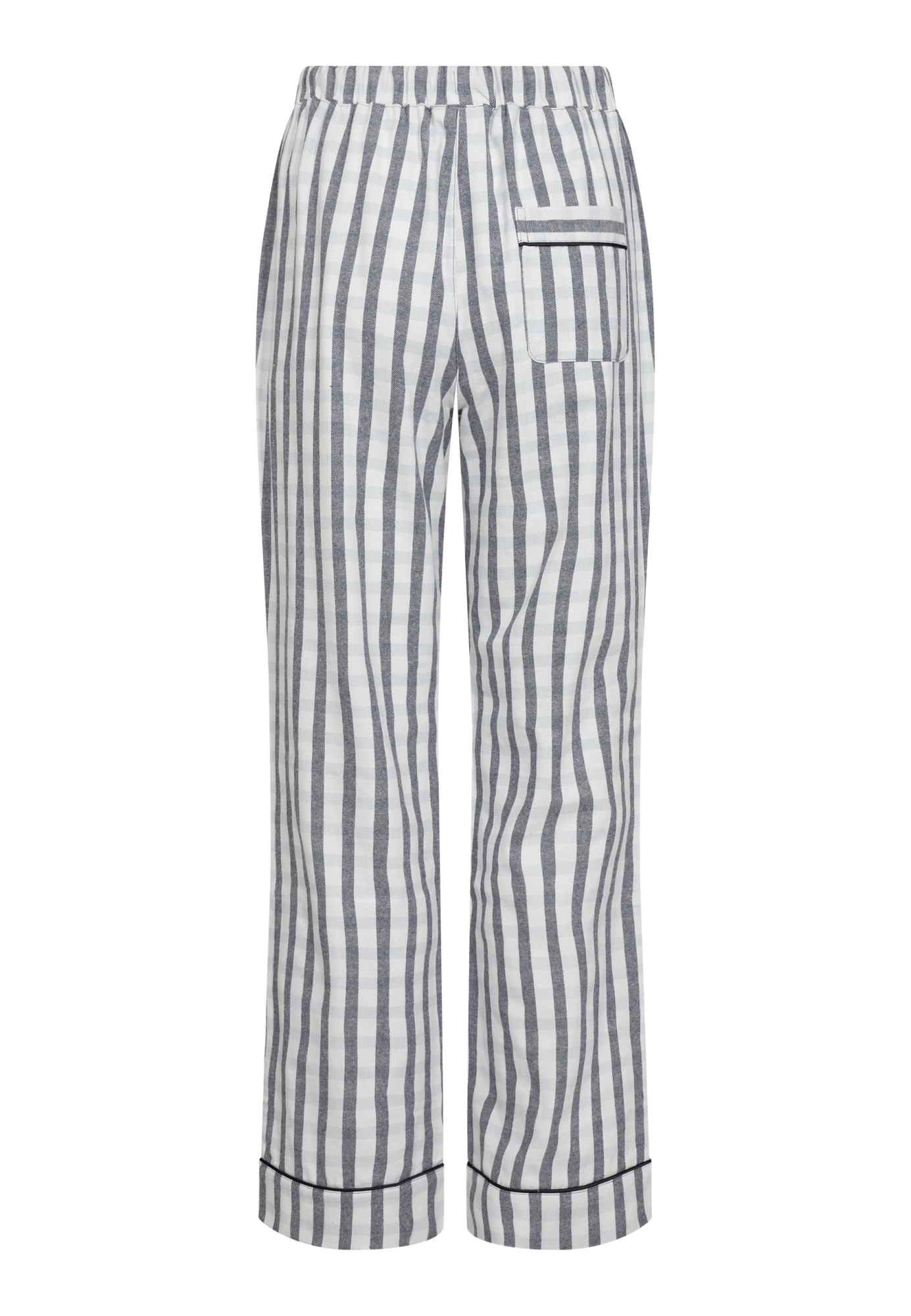 Pyjamasbukser, 100% økologisk bomuld, Navy stribet