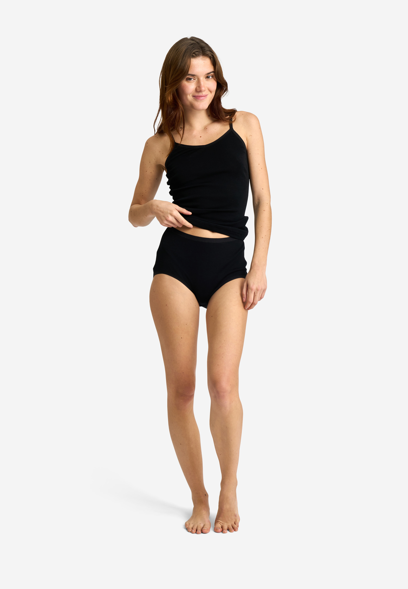 Stroptop, 100% uld, Sort