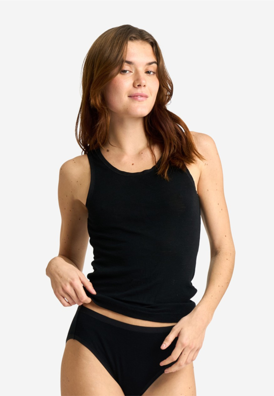 Tanktop, 100% uld, Sort