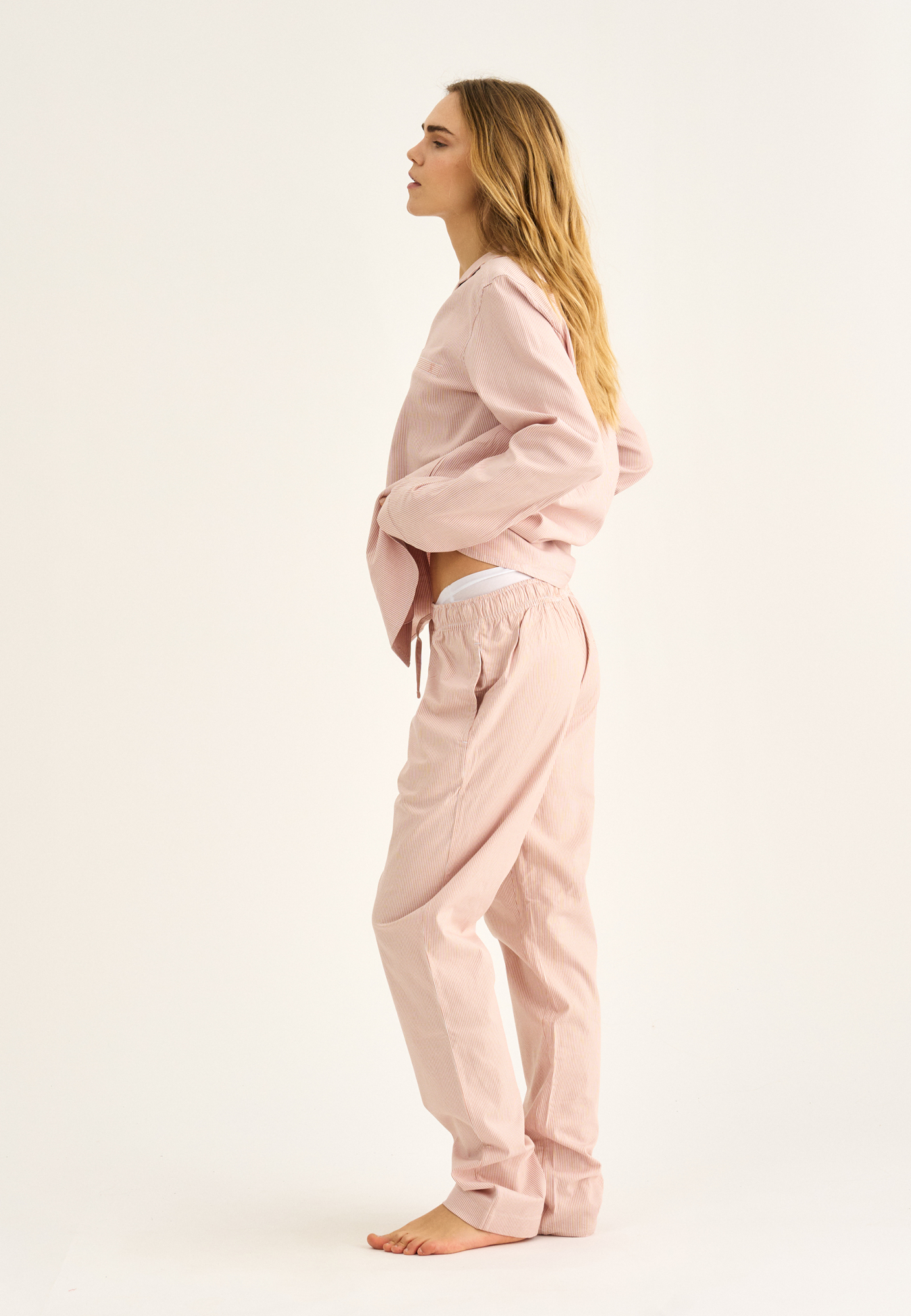 Pyjamasbukser, Bambusviskose, Fersken