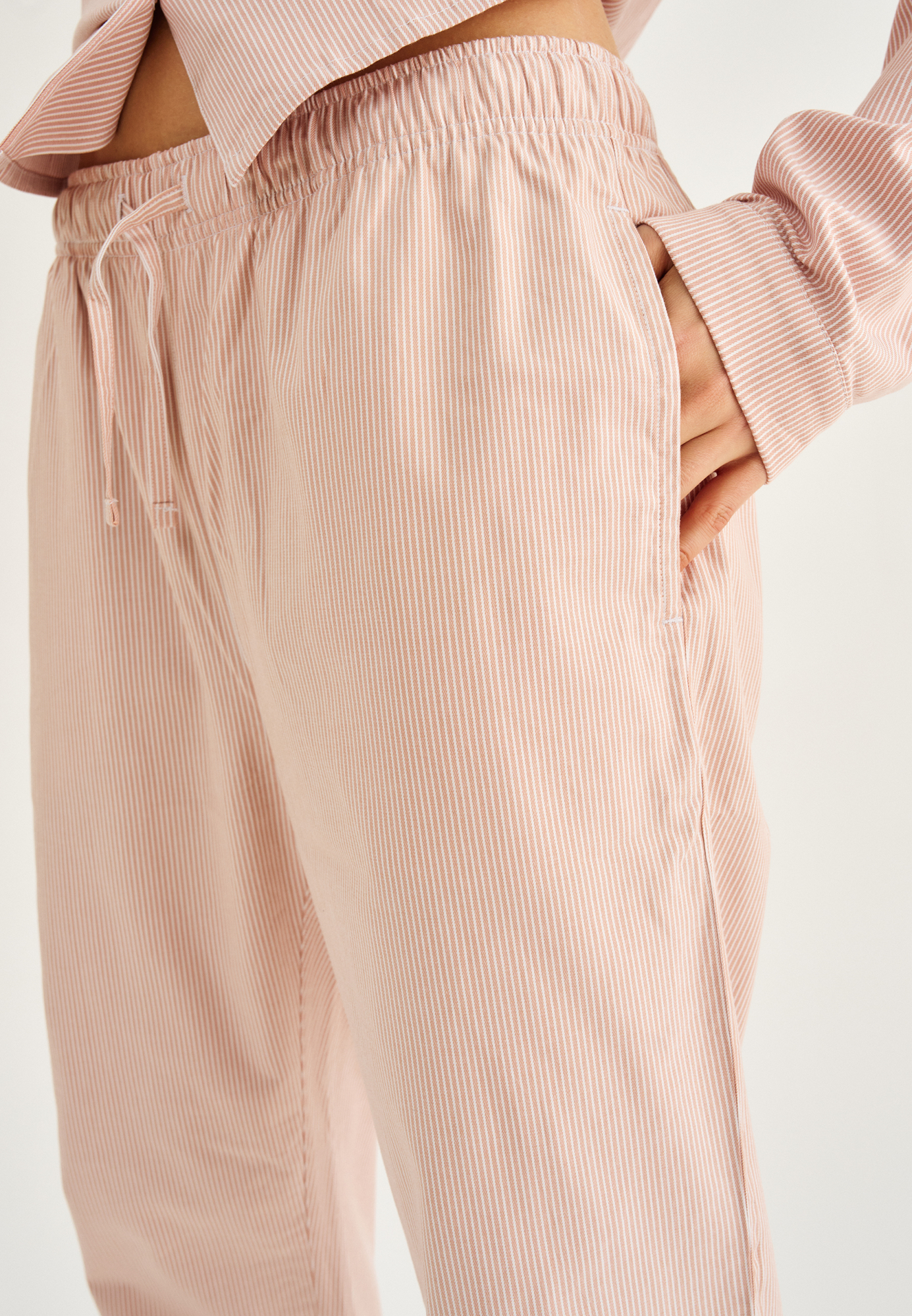 Pyjamasbukser, Bambusviskose, Fersken