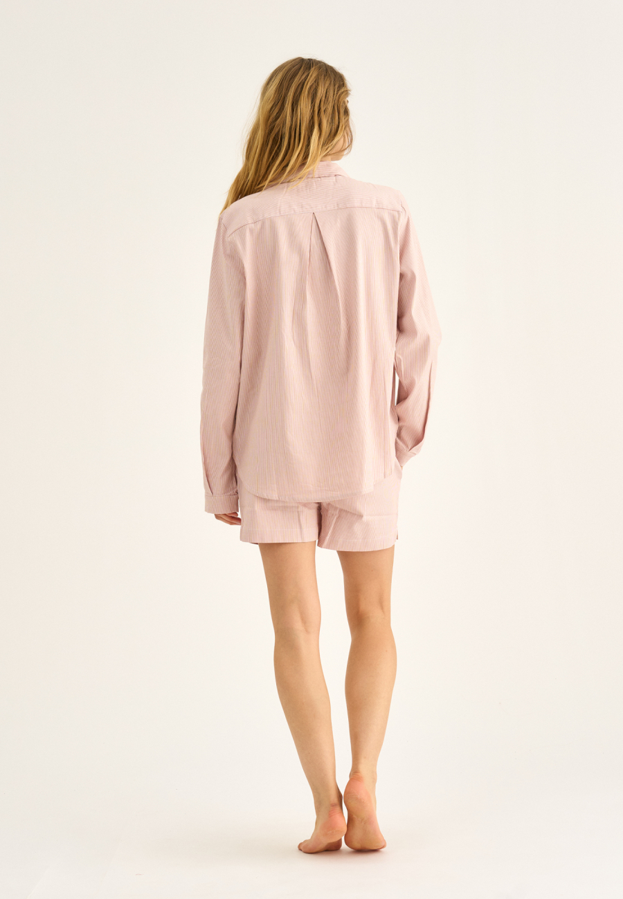 Pyjamasskjorte, Bambusviskose, Fersken