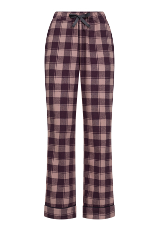 Pyjamasbukser, 100% økologisk bomuld, Rosa ternet