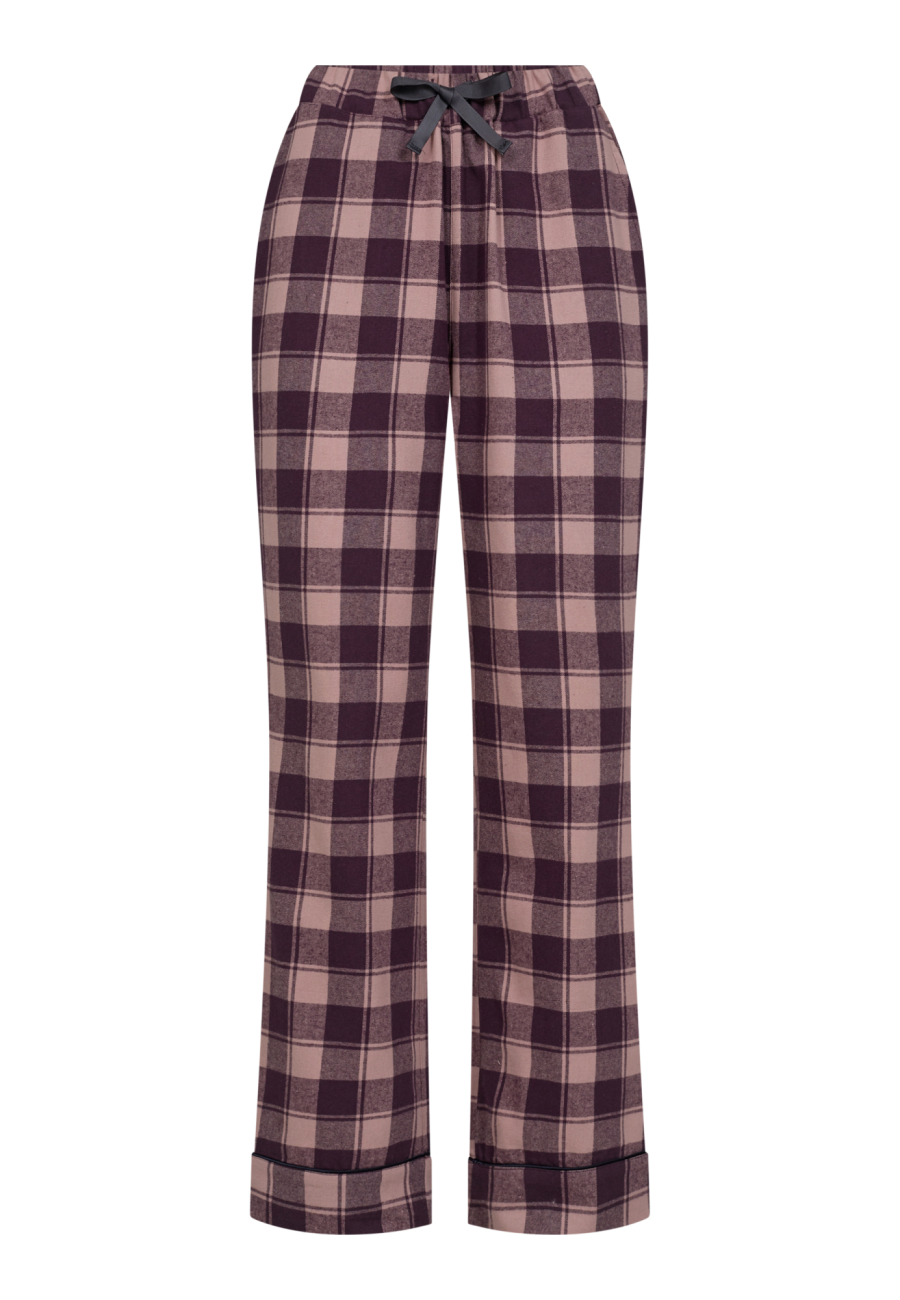 Pyjamasbukser, 100% økologisk bomuld, Rosa ternet