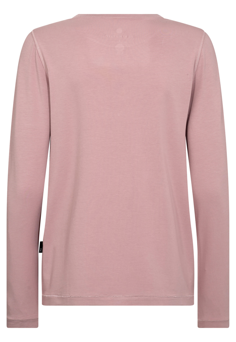 Langærmet t-shirt, Bambusviskose, Rosa