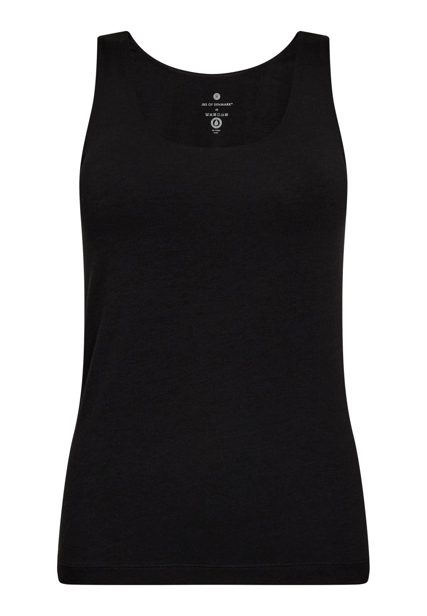 Tanktop m. support, Bambusviskose, Sort