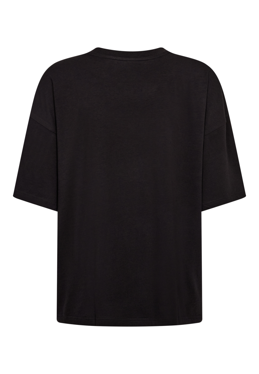 Oversized Tee, Bambusviskose, Sort