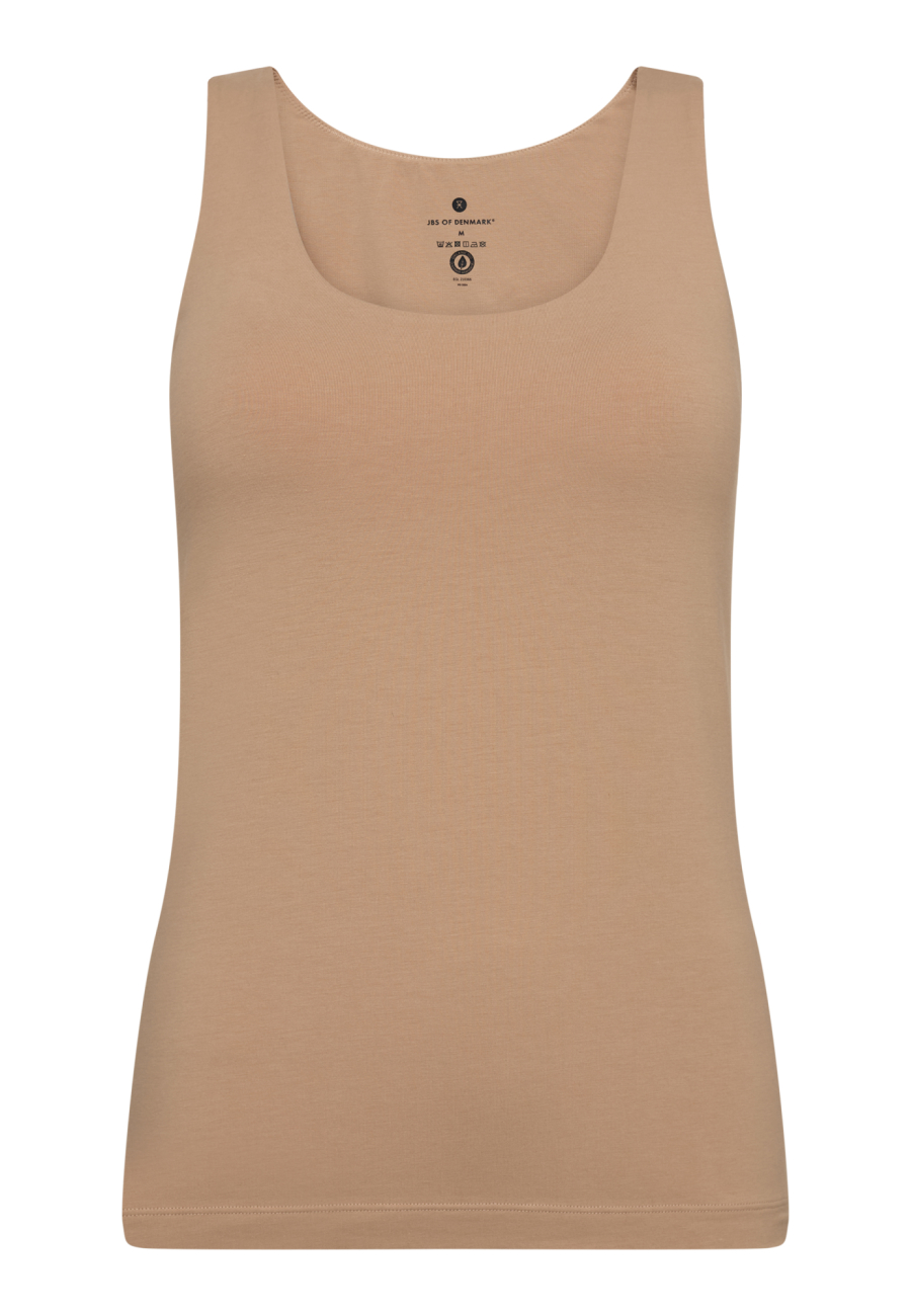 Tanktop m. support, Bambusviskose, Nude