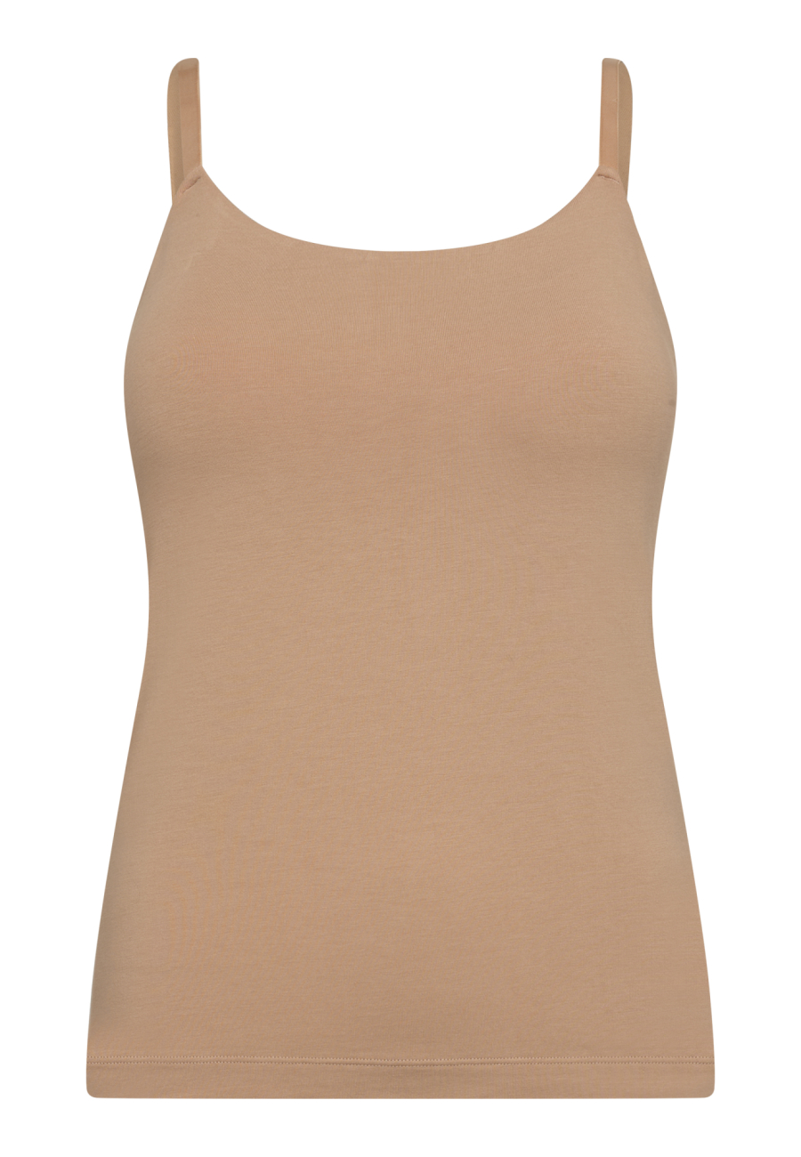 Stroptop m. support, Bambusviskose, Nude
