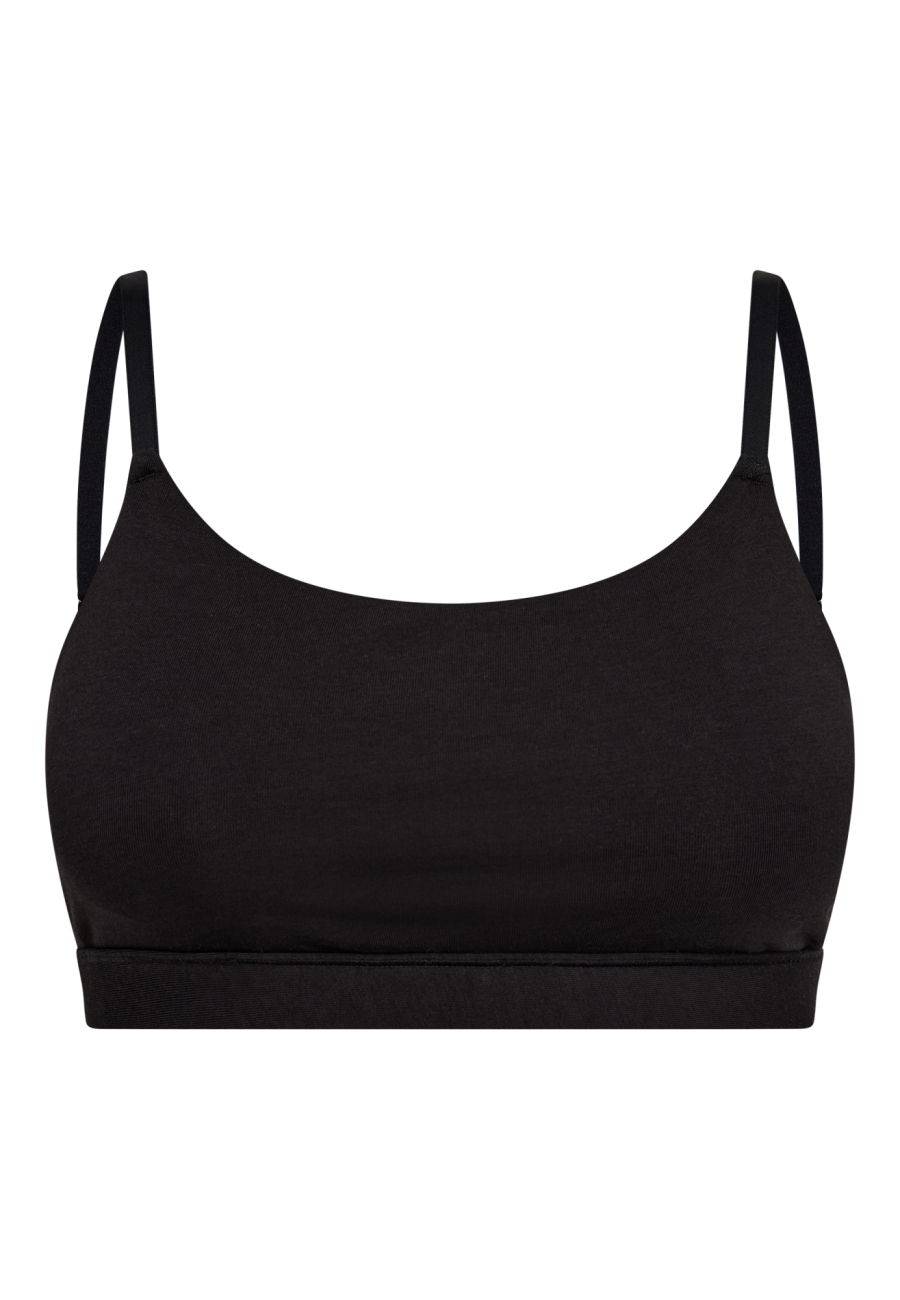 BH-top m. support, Bambusviskose, Sort