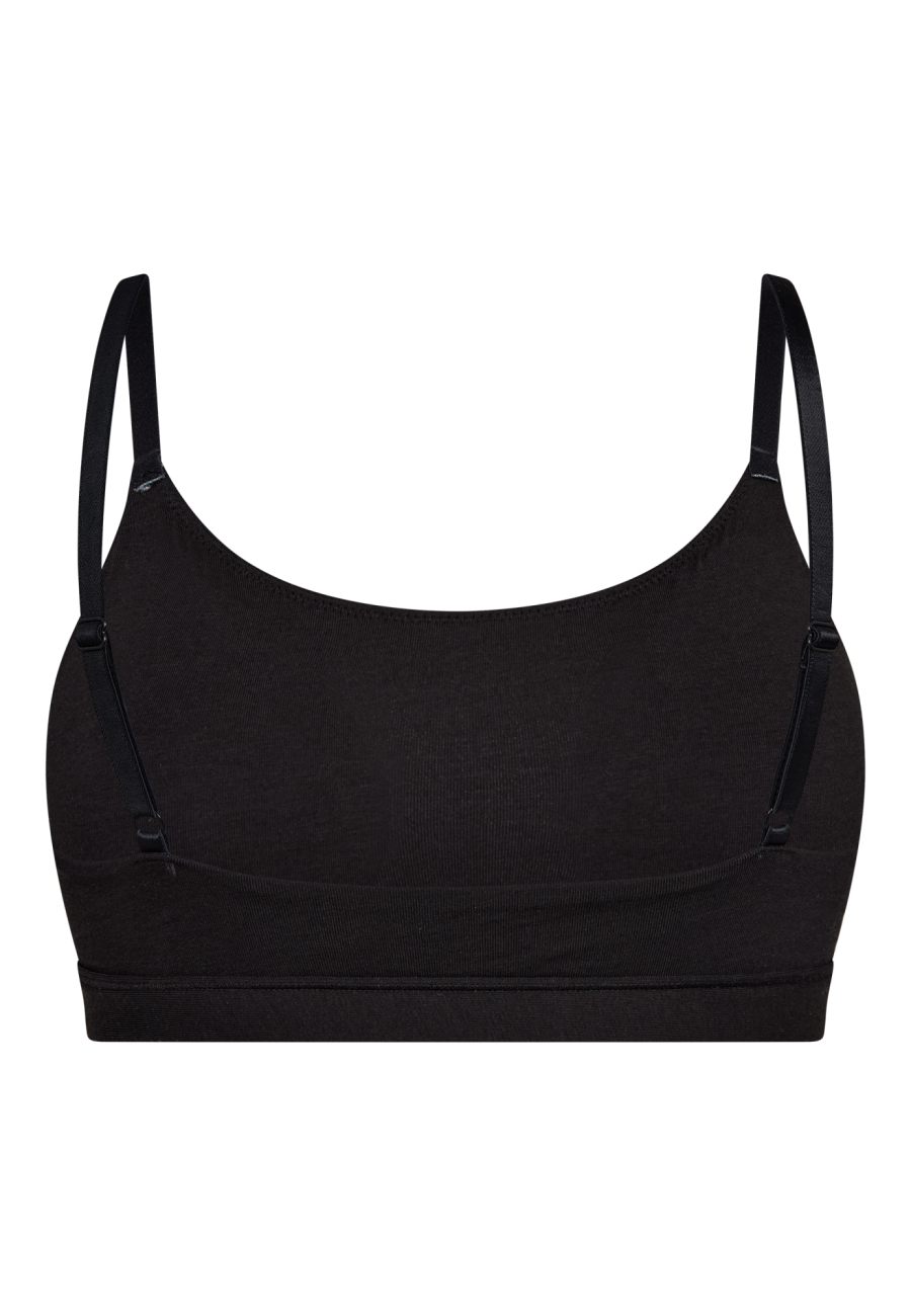 BH-top m. support, Bambusviskose, Sort