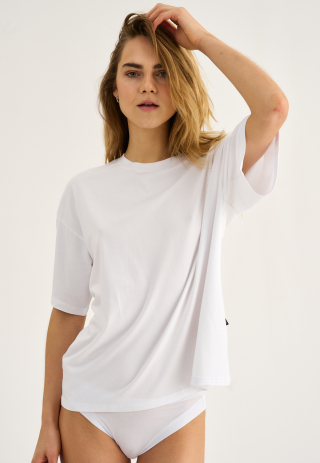 Oversized Tee | Bambusviskose | Hvid -JBS of Denmark Women Oversized Tee | Bambusviskose | Hvid -JBS of Denmark Women
