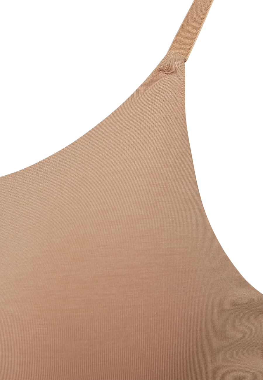 BH-top m. support, Bambusviskose, Nude