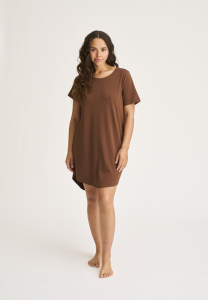 Big shirt, Bambusviskose, Brun